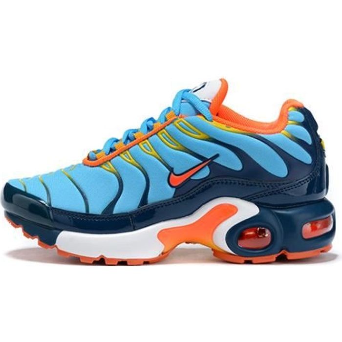 Basket NIKEs AIR Max Plus TN TxT Chaussures de Running chaussures de course  pour enfants-Bleu Orange et Blanc Bleu Orange et Blanc - Cdiscount  Prêt-à-Porter