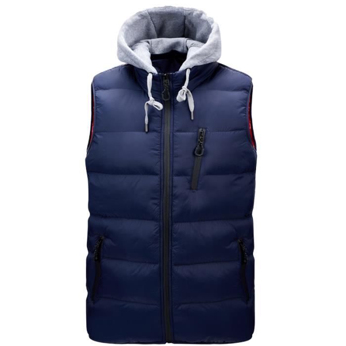 Doudoune homme sans manche avec capuche store