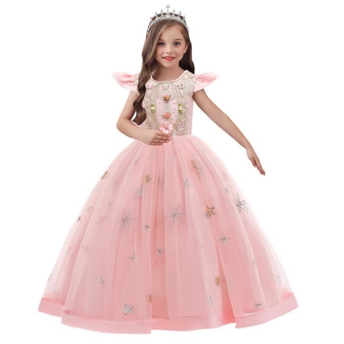 Robe Tutu Fille Manches Volantées En Tulle - Robe D'été Princesse Pour Anniversaire, école, Vacances