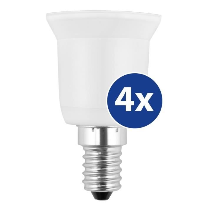 5pcs Support Douille pour Ampoule E14 à E27 Adaptateur Universel Prise EU