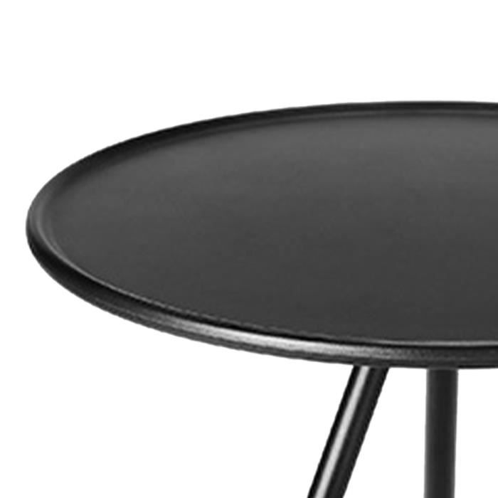 Table De Camping Pliante Portable - Ronde, Support Triangulaire, Dimensions 38x38 Cm Pliée, Légère, Pour Extérieur