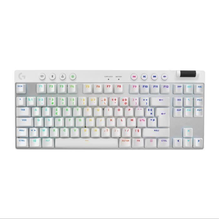 Clavier gamer Sans fil Logitech G Pro X TKL Lightspeed AZERTY Mécanique Rétroéclairé