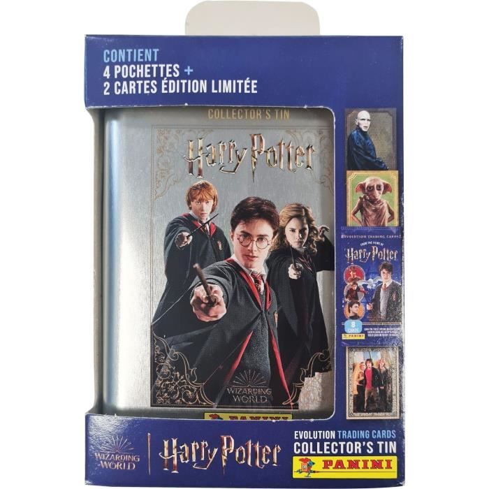 PANINI Harry Potter Evolution Trading Cards Boite Métal De 4 Pochettes + 2 Cartes Edition