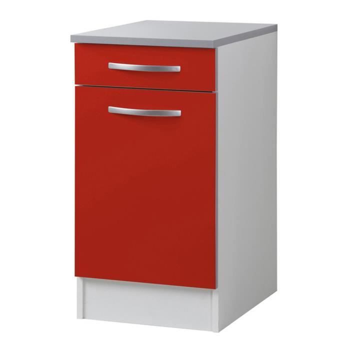 Element Bas De Cuisine L 40 Cm Avec 1 Tiroir Et 1 Porte H 86 X L