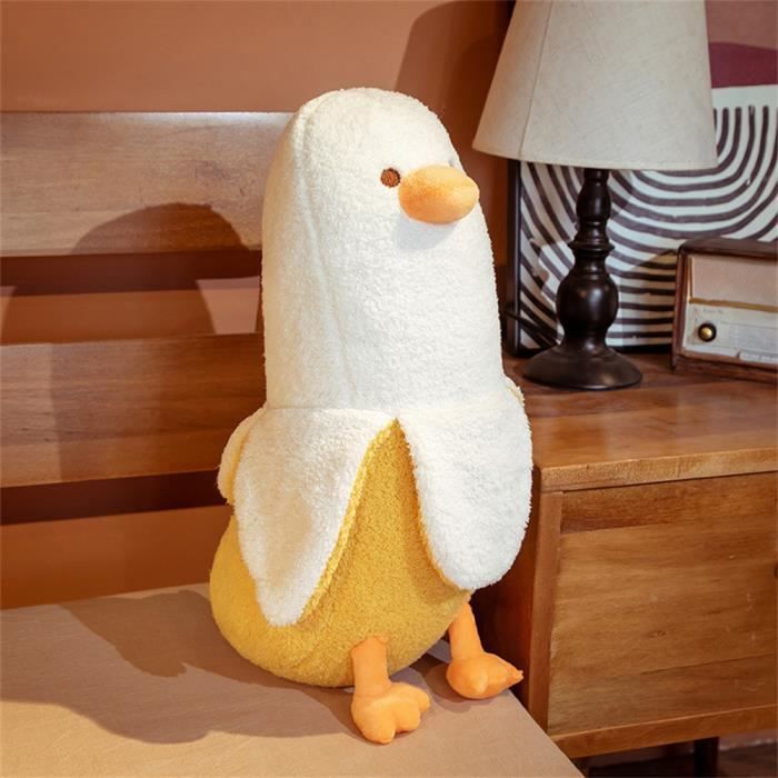 Peluche Canard Banane 30 Cm - Oreiller Tout Doux - Doudou Kawaii Pour Enfants Et Adultes