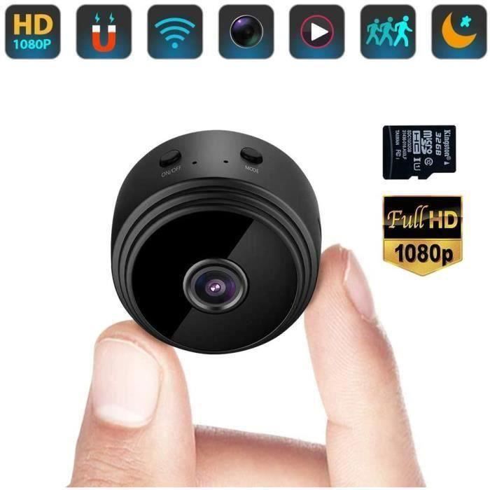 RUMOCOVO®Mini Caméra Espion Cachée WiFi Petite Vidéo HD 1080P Vision Nocturne Détection de Mouvement Sécurité