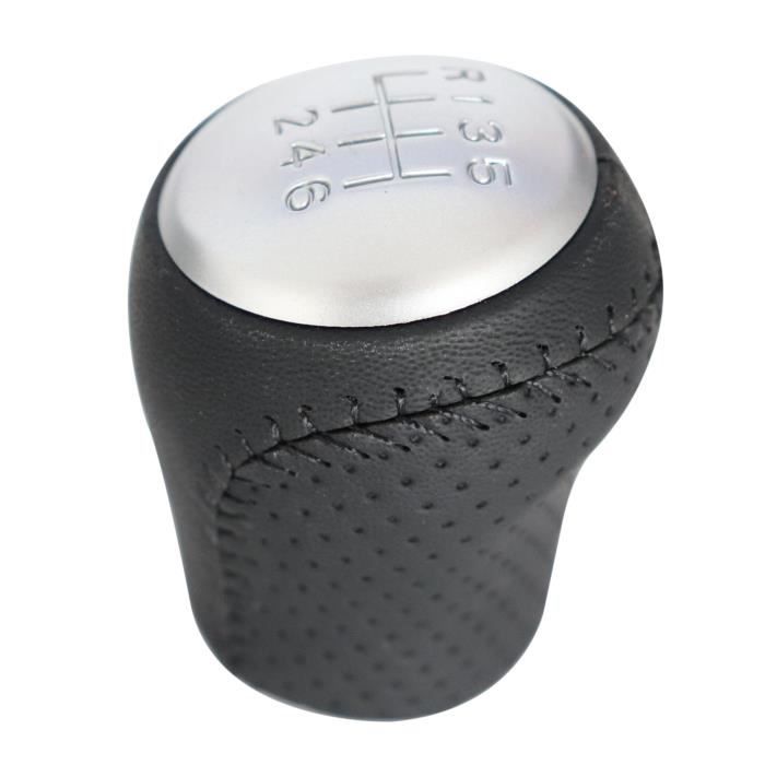 Housse De Levier De Vitesses En Cuir Véritable Anthracite - Compatible Fiat Panda 319 (2011-2021) - Artisanal Italie - 10