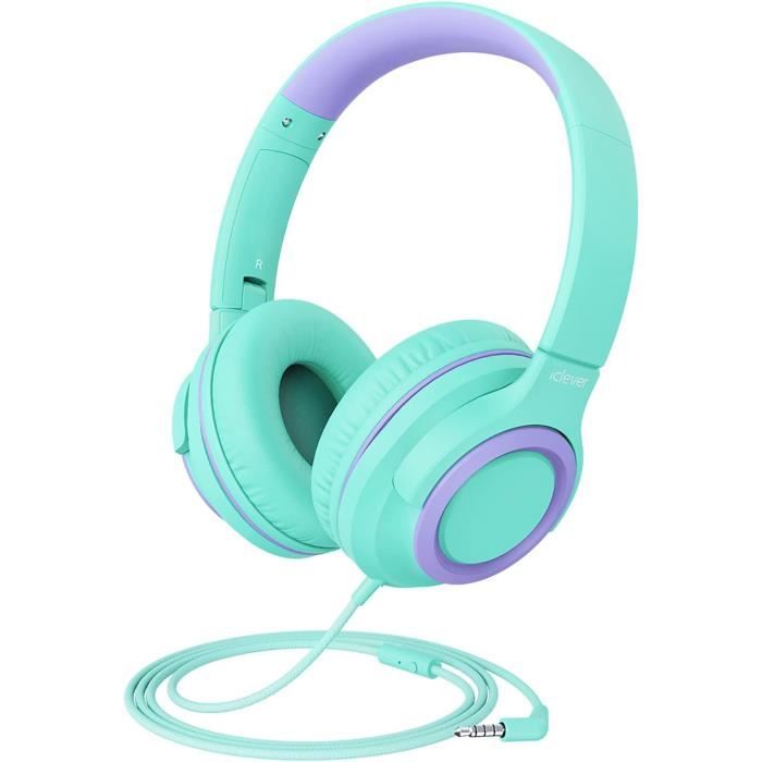 Casque Audio FABA Pour Enfants – Réglable Et Pliable – Volume Limité à 85 DB – Dès 3 Ans – Filaire – Coloré