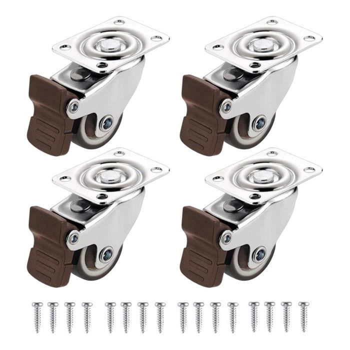 Mini Roulettes Auto-adhésives Lot De 12 Roulettes Auto-Adhésives - Mini Poulie Pivotante Universelle Mini Roulettes Pivotantes