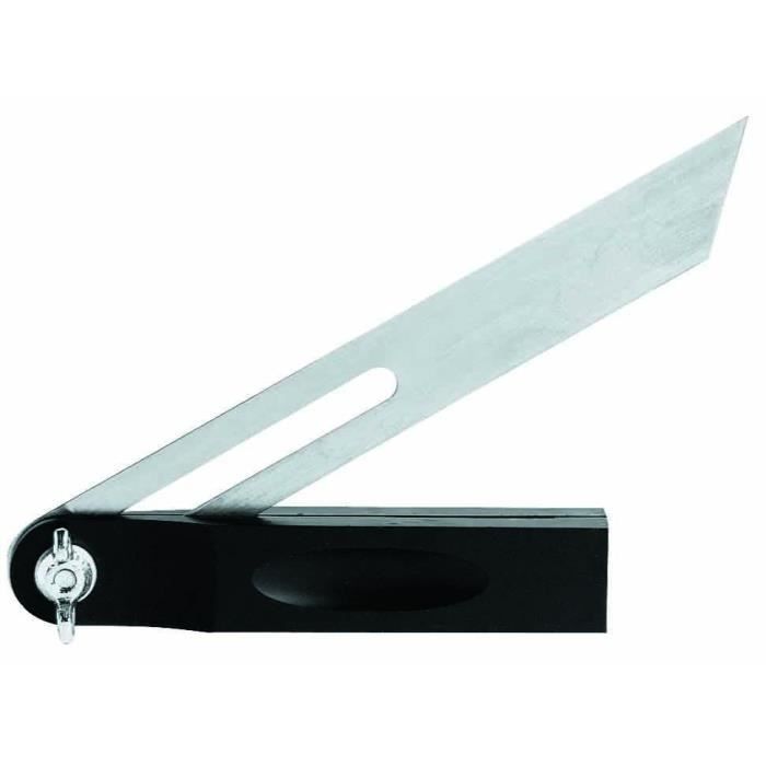 EQUERRE DE MENUISIER AVEC NIVEAU BULLE INTEGREE 300 MM TALON COULISSANT