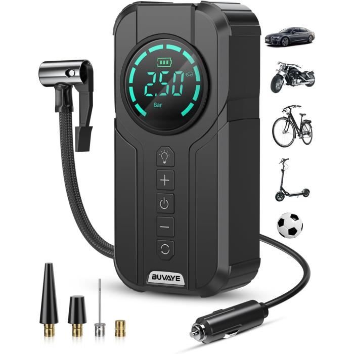 Compresseur Portable 150 PSI – Gonfleur Électrique 6000 MAh Avec Écran LCD & Lampe SOS
