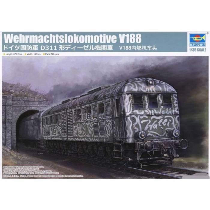 Maquette Trumpeter 00225 – Locomotive Wehrmachtslokomotive V188 – Échelle 1/35 – Plastique