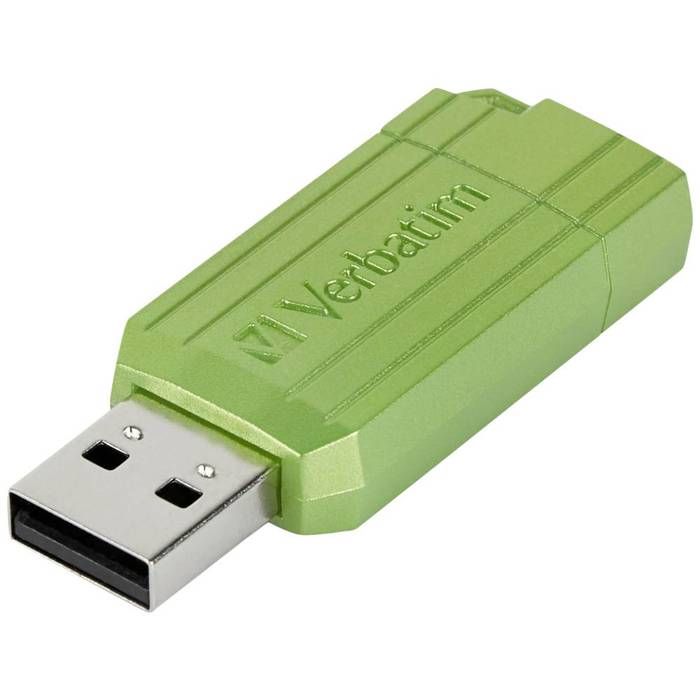 Verbatim USB DRIVE 2.0 PINSTRIPE Clé USB 128 GB Eucalyptus vert 49462 USB 2.0
