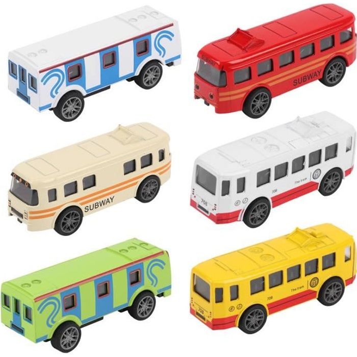 YskerrigToy Bus Jouet à Tirer – Modèle Friction Bleu – Voiture Miniature En Alliage Pour Enfants