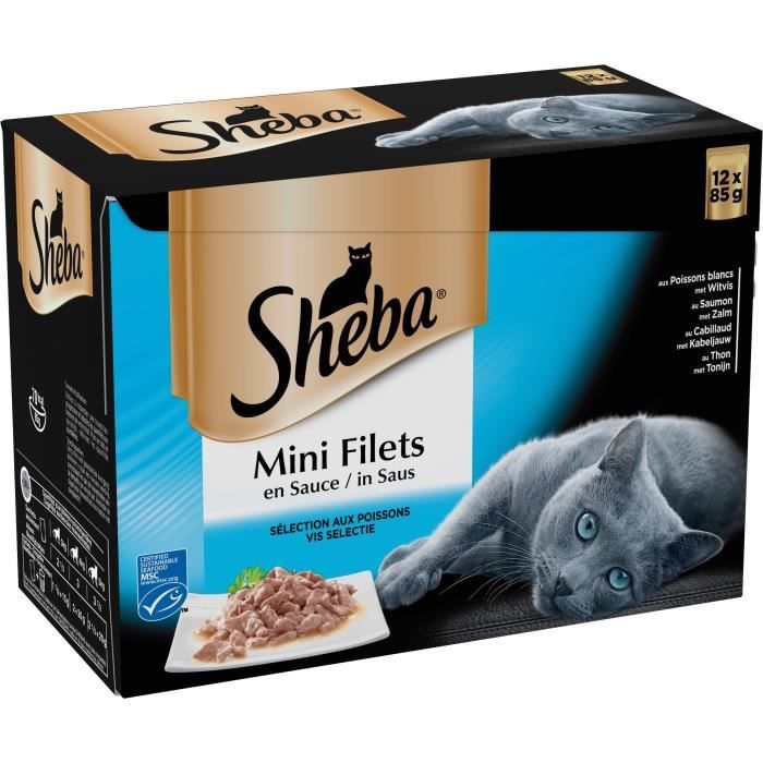 Sheba Mini Filets Sachet Fraicheur En Sauce Aux Poissons Pour Chat 12 X 85 G Cdiscount Animalerie Sheba Mini Filets Sachet Fraicheur En Sauce Aux Poissons Pour Chat 12 X 85 G Cdiscount Animalerie