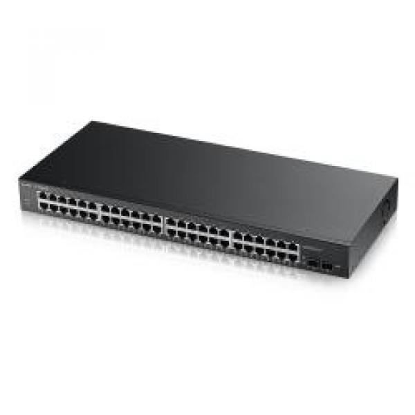 RÉSEAU, Commutateur, Commutateur autonome, Zyxel Gs1900-48 Gbe L2 Smart Switch Rack spécifications Ports LAN 48N Type et vitesse des