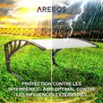 AREBOS Garage pour Tondeuse Robot - Taille 102 x 79 x 46 cm - Protection UV - Pieds en métal-1
