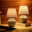 BRUBAKER - Lampe de table/de chevet - Lot de 2 - Design classique - Hauteur 30,5 cm - Pied en Céramique-1