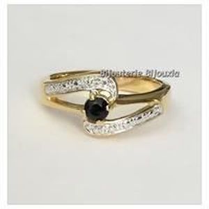 Piercing cartilage, anti-helix or jaune avec zircon noir – piercings