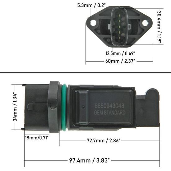 Misuratore Di Portata D'Aria Per Auto MAF Sensore AFM Per Actyon Kyron Rexton Rodius Stavic 2005 2018 0280218130 F00c2g2071~p220423920