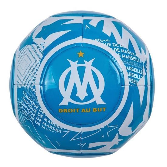 Ballon Olympique De Marseille OM Taille 5 - Officiel - Polyuréthane - Cadeau Supporter