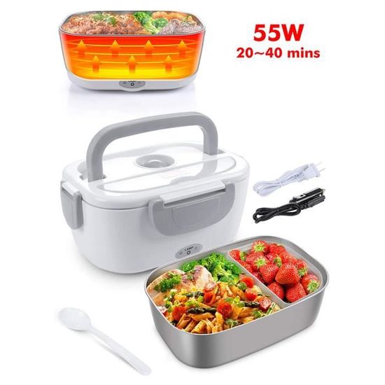 Boîte Chauffante Repas,Boîte À Repas Électrique,Boîte À Lunch Électrique 350W 220V 1.2L, 2