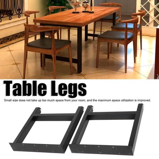 4x Pieds de table industriel, pieds en métal, pieds de fer en