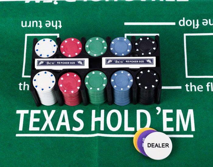 Jeu Société Adulte Set Poker Texas Hold'em - 200 Jetons Boîte Métal Set Poker Texas Hold'em