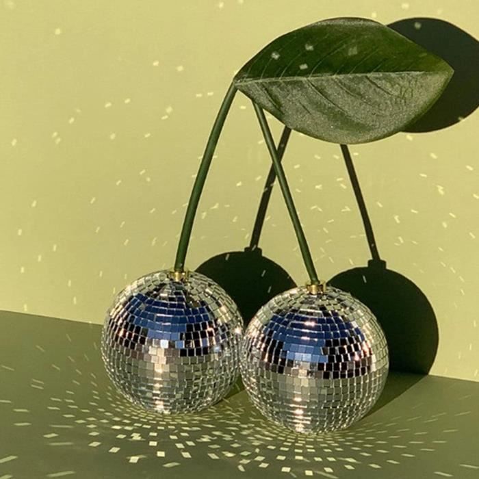 Lot 12 Boules à Facettes Argentées Disco – Miroir Suspendu 2-5 Cm, Déco Fête, Noël, Carnaval, Années 70