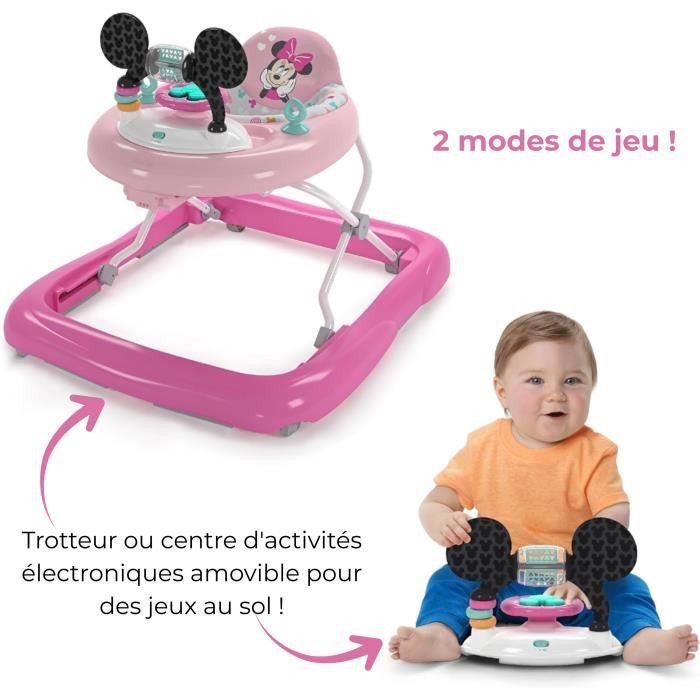 DISNEY BABY -MINNIE-Trotteur bébé fille évolutif et pliable 2-en-1