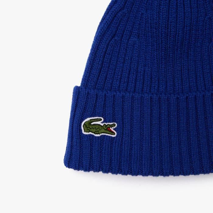 Bonnet En Laine Côtelée Cookie Lacoste - Homme