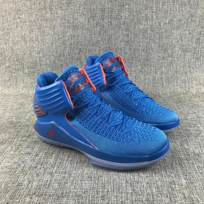 Basket Nike Air Jordan 32 Low Gang Homme Bleu fonce Taille 43 Bleu Cdiscount Chaussures