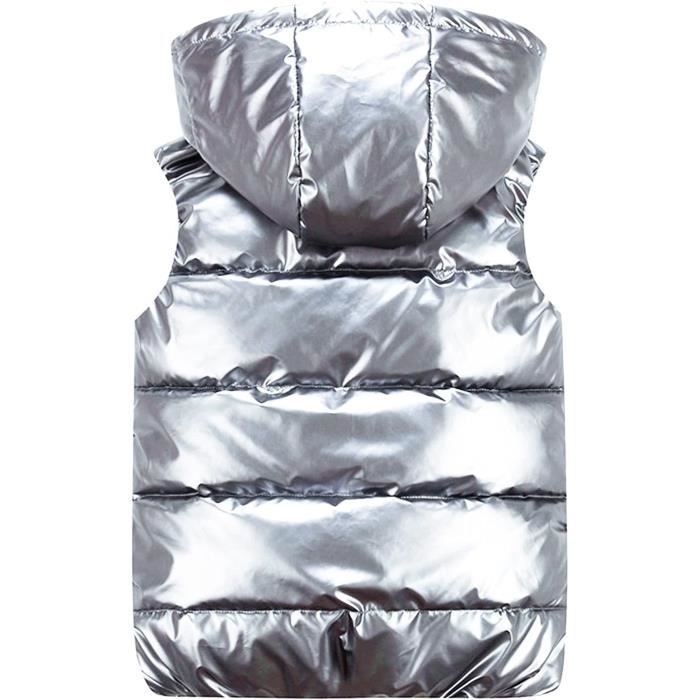 Doudoune sans shop manche argent femme