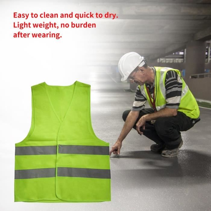 Gilet d'avertissement réfléchissant vêtements de travail haute