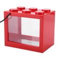 Akozon petit aquarium Décoratif Mini Aquarium USB Lampe LED Lampe Fish Tank Box Office Tea Table Décor (Rouge)-2