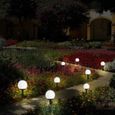 Lampes Extérieur Solaires De Jardin Au Sol Étanche Lumiere IP44 Globe Stake lumière Pour extérieur Villa pelouse Jardin - 8 Packs-2