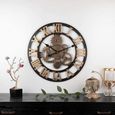 58cm horloge murale geante xxl pendule industriel horloge silensieuse horloge à quartz vintage pour salon, salle, chambre, bureau-2