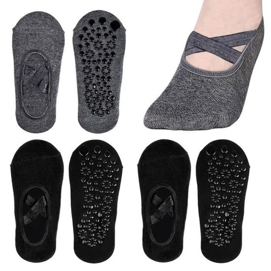 Chaussettes Pilates Chaussettes Antidérapantes, 5 Paires Chaussettes Yoga Pour Hommes Et Femmes, Pour Yoga, Pilates, Ballet, L'aérobic Et Entraînements Fitness Chaussettes Antidérapantes Femme