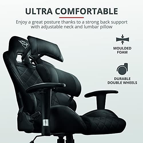 Trust Gaming GXT 707 Resto Chaise Gaming Chaise de Bureau Fauteuil Gamer Ergonomique 134 x 74 x 66 cm Noir Cdiscount Maison