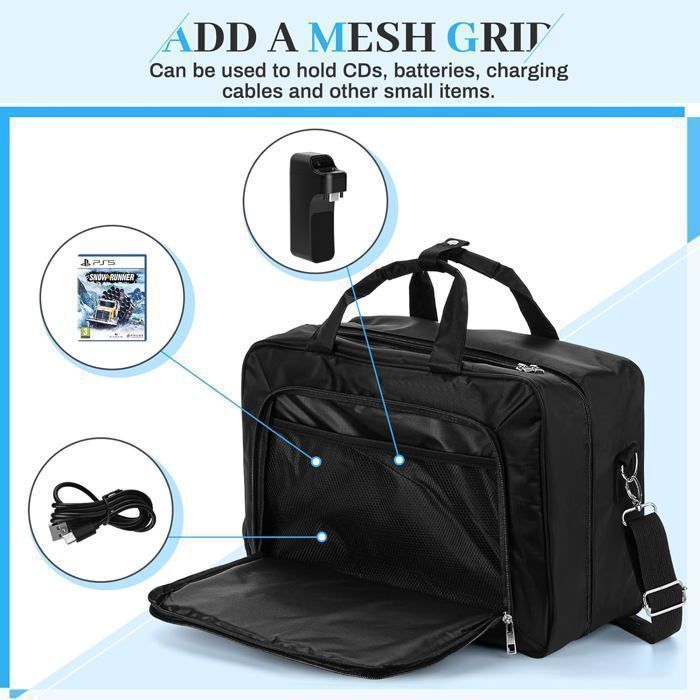 Sac De Rangement EVA Noir Pour Mini PC Beelink SER6 Pro SER5 R5 EQ59 SEi10/12 - Étui De Transport Robuste