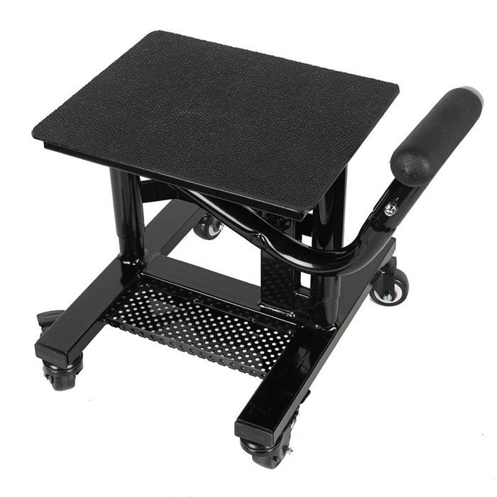 Cric De Moto Anxin - Support Roue Avant/Arrière - Poignée Pliable - Compatible Dirt Bike Et Road - Rouge