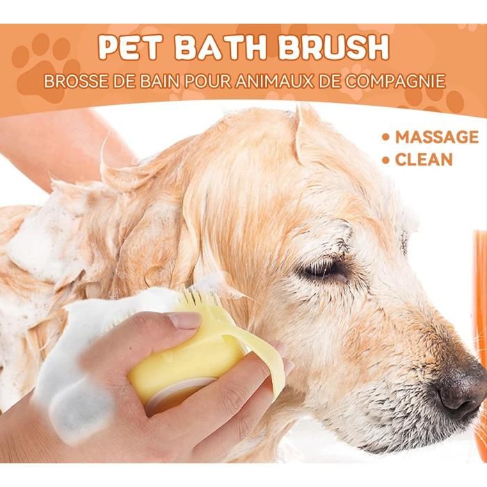 Brosse De Massage Pour Chien/chat - Bains, Poils Bleus, 17 Cm, Outil De Lavage, Neuf