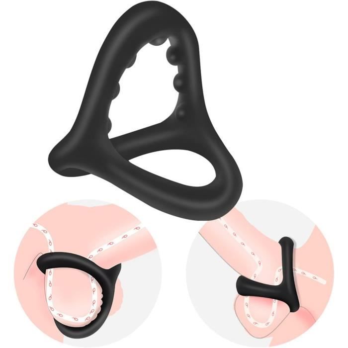 Anneau pénien en silicone médical jojo - cockring anneau penien pour homme  et couple noir Love And Vibes