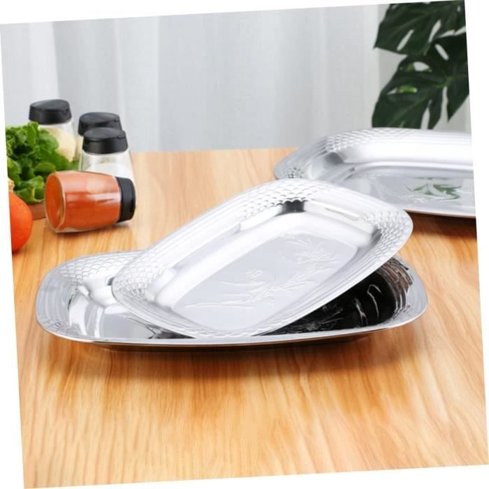 Insun Lot De 6 Assiettes De Présentation Rondes 30 Cm - Acier Inoxydable Argenté, Élégantes Pour Mariage & Événements