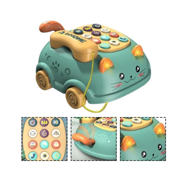 JoyPlus Téléphone Jouet Bébé 1 An – Avec Lumières, Musique, Anneau De Dentition – Cadeau Sensoriel