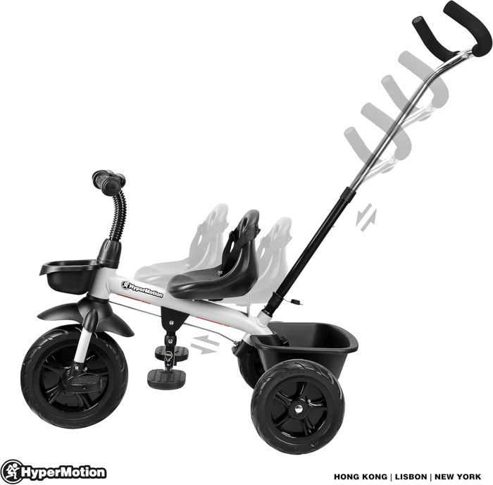 Tricycle enfant 3 en 1 - WILLONIN - Bébé Vélo équilibre à pédale pliable - Guidon réglable - Blanc - Jeux - Jouets