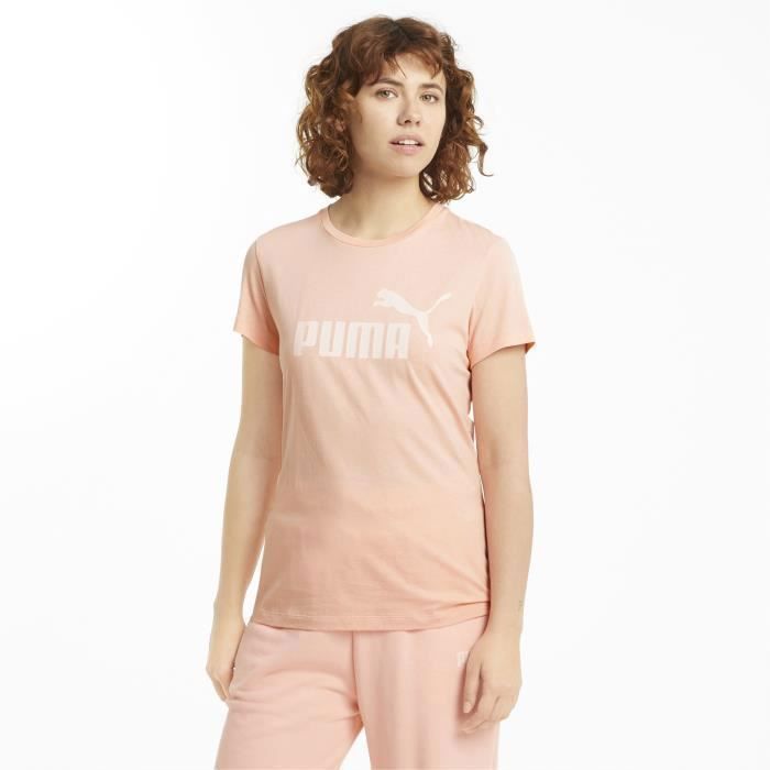 T shirt femme Puma Essential rose saumon Rose saumon Cdiscount Pret a Porter