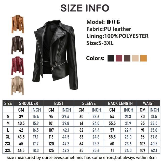 Veste en cuir PU Femmes Marque de luxe Plain Slim Jacket Vetements de moto pour femmes PU Jaune Cdiscount Pret a Porter