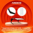 AREBOS Garage pour Tondeuse Robot - Taille 102 x 79 x 46 cm - Protection UV - Pieds en métal-3