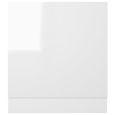 2336•SALE CHIC Panneau de lave-vaisselle Blanc brillant 59,5x3x67 cm Aggloméré|ARMOIRE BUFFET Meuble haut Meuble bas Cuisine-3
